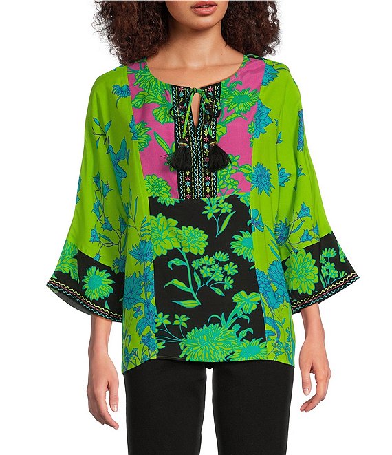 V-nck Tassel Tie Tunic