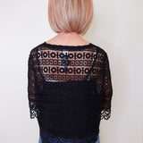 SHORT SLEEVE LACE BOLERO