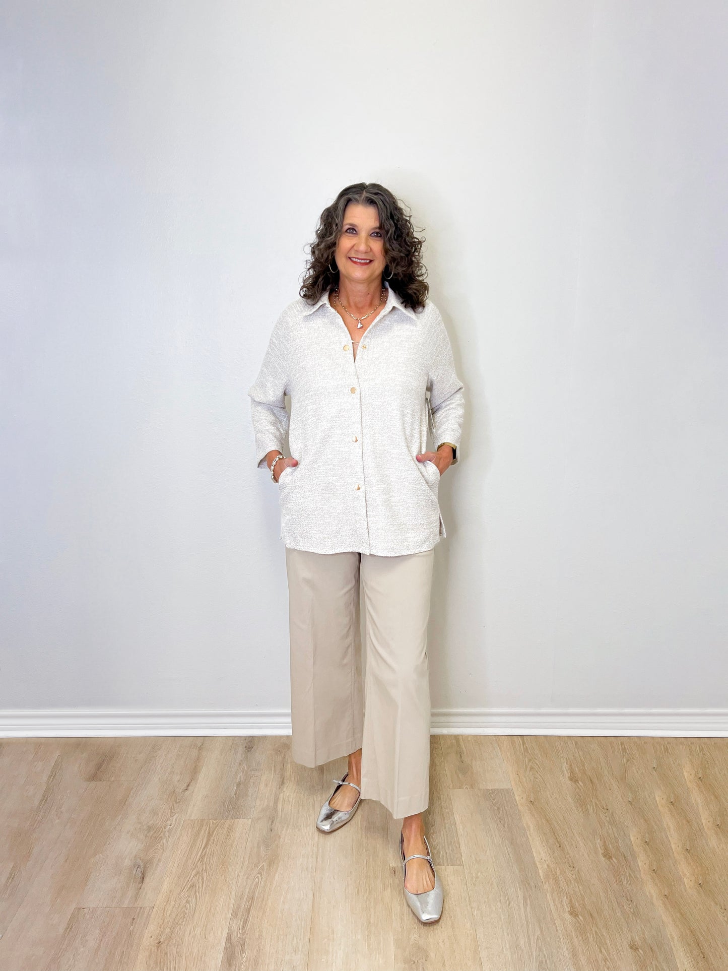RAGLAN SLEEVE SNAP FRONT JACKET