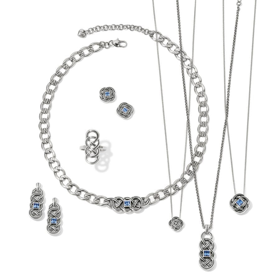 INTERLOK SHINE BLUE EARRINGS
