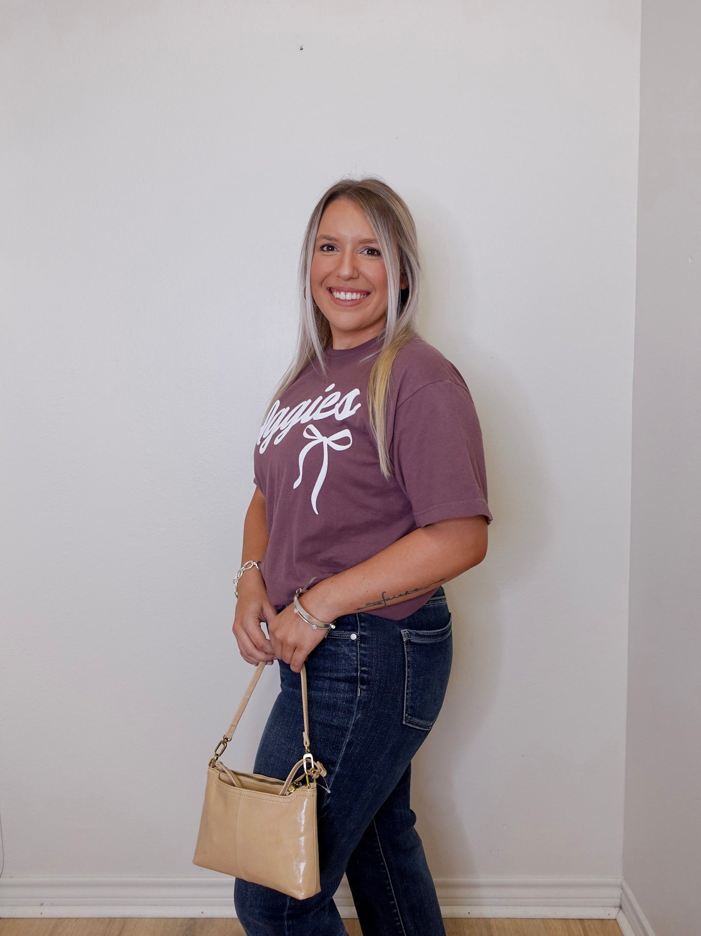 Script & Bows Aggie Tee