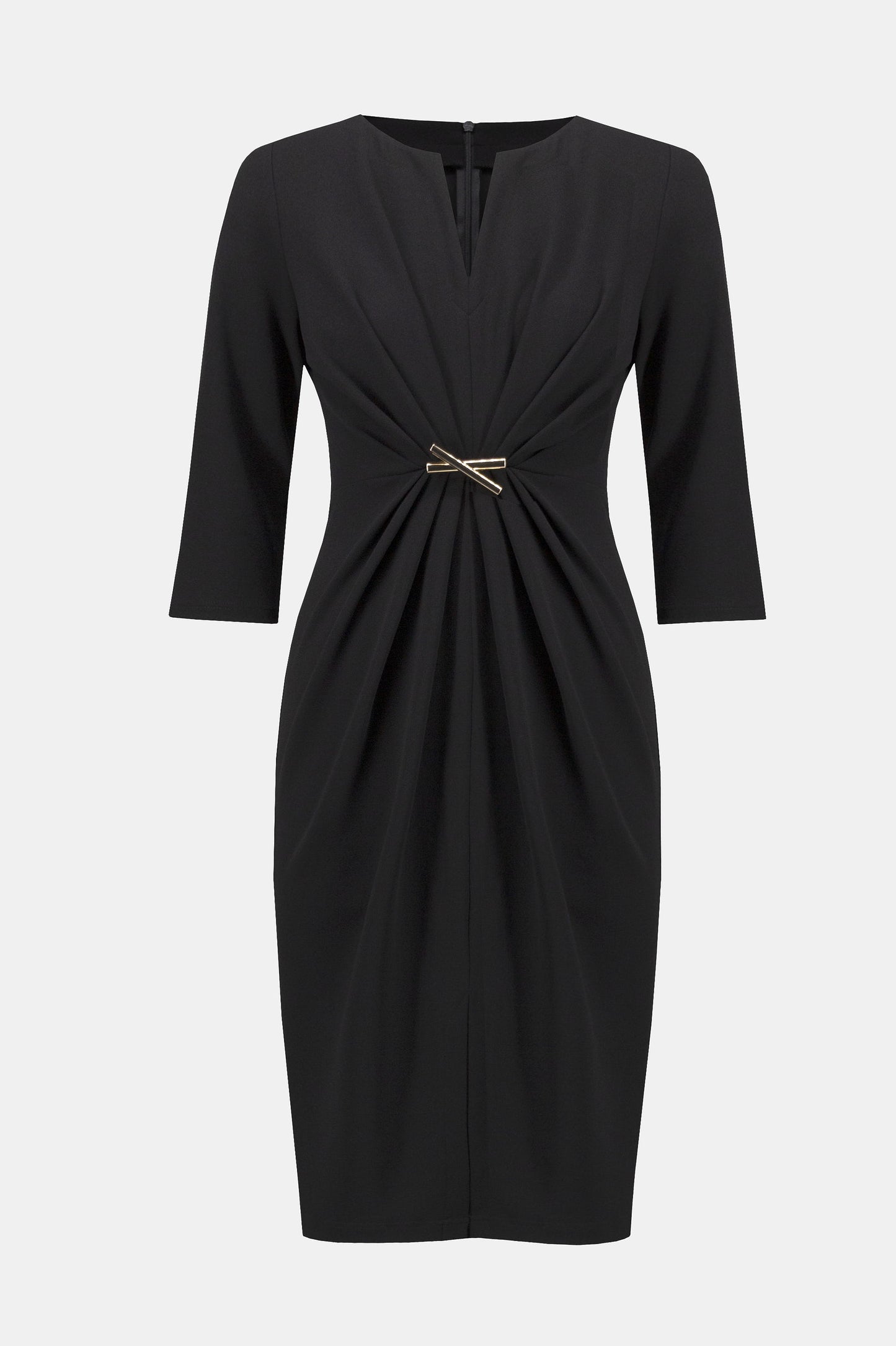 V-Neck Ruched Wrap Dress