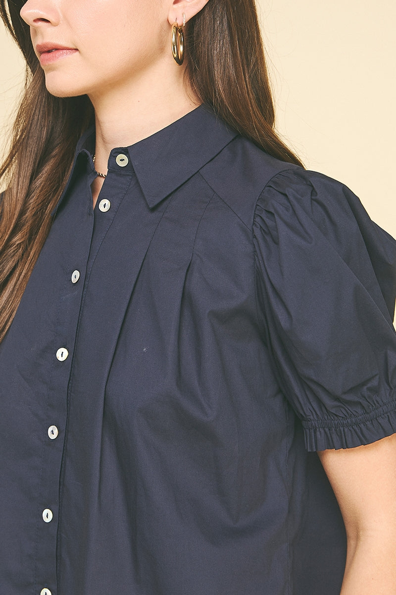 Cotton Puff Sleeve Blouse