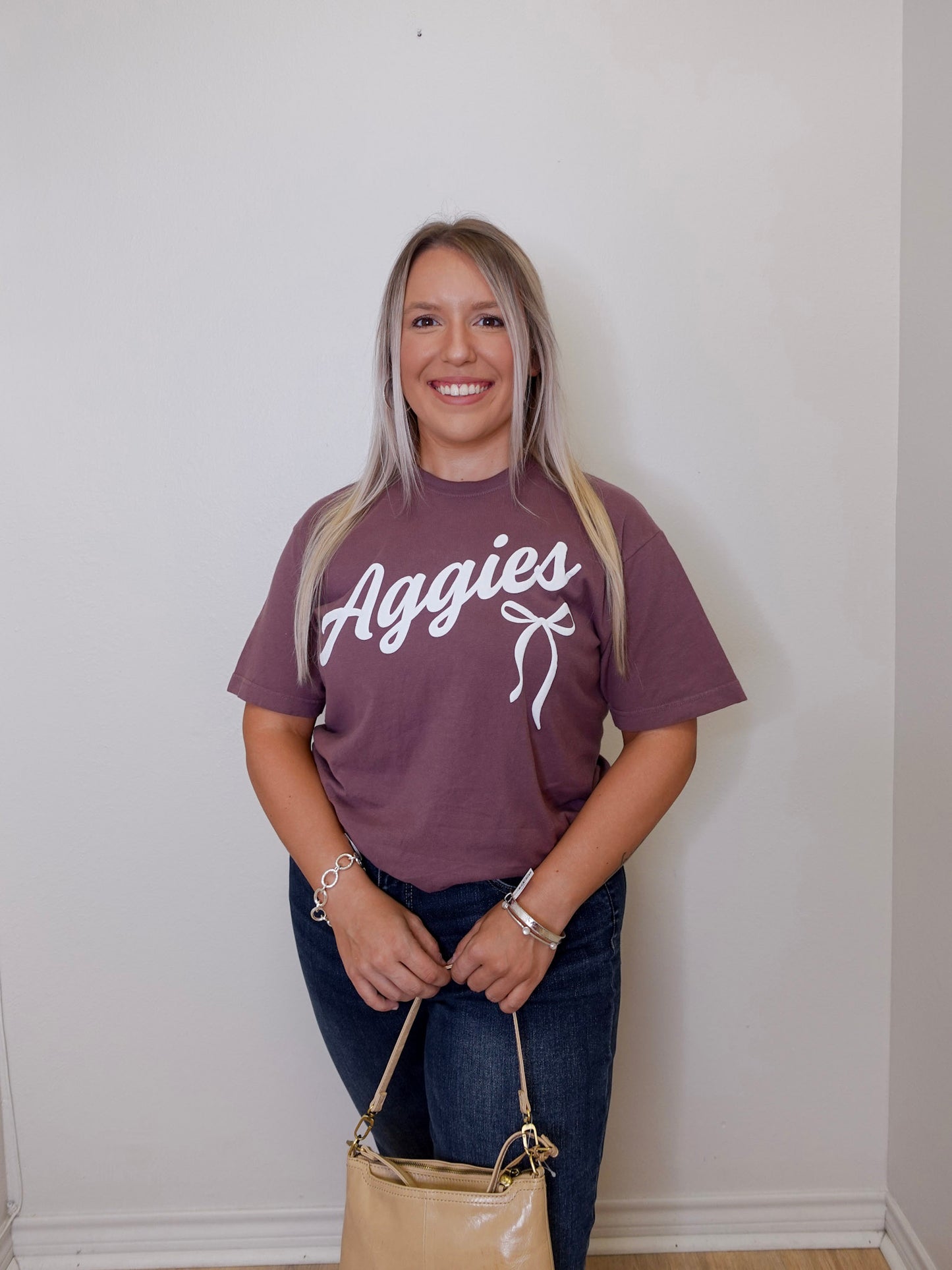 Script & Bows Aggie Tee