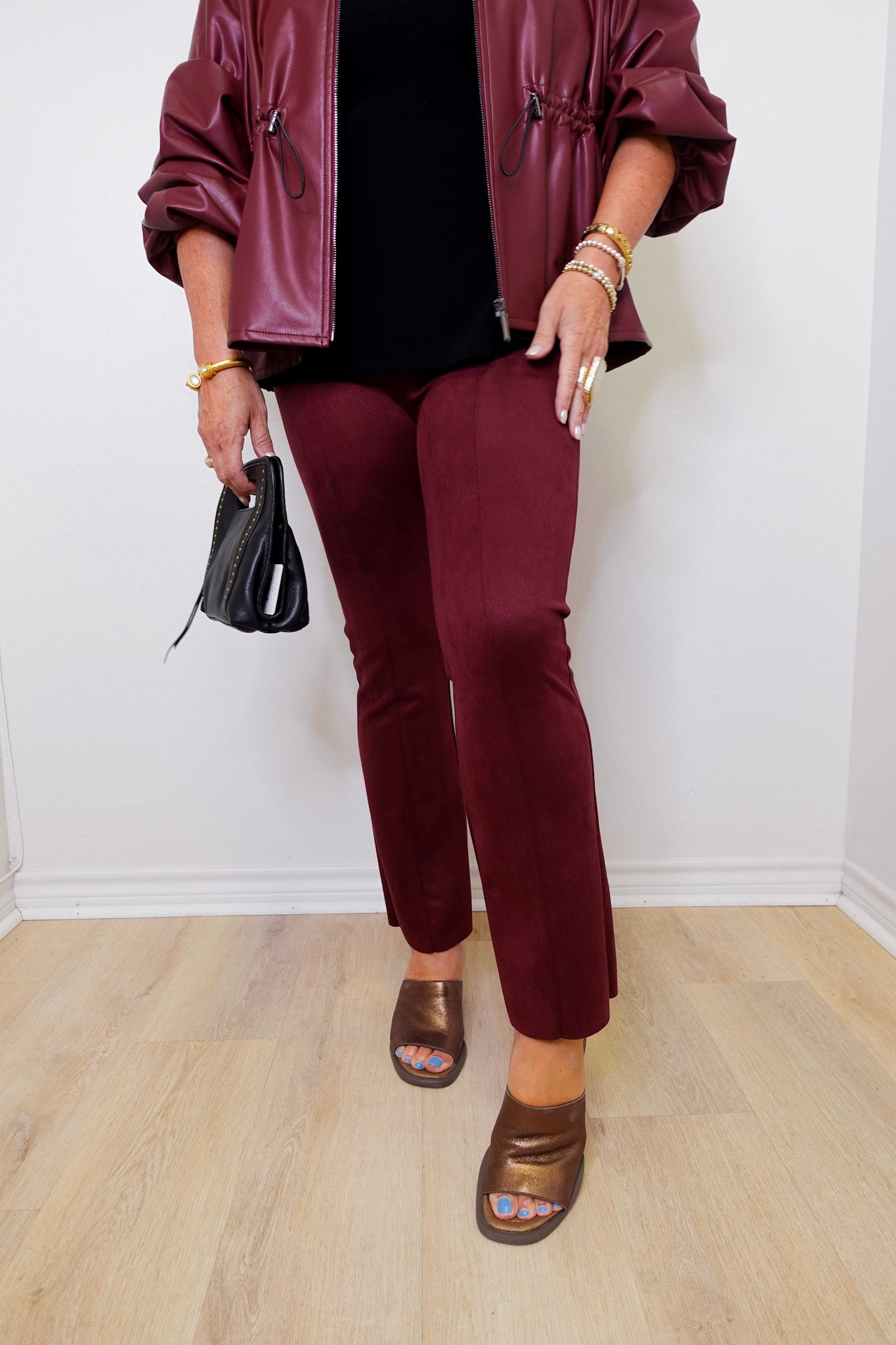 Scuba Suede Flare Pant