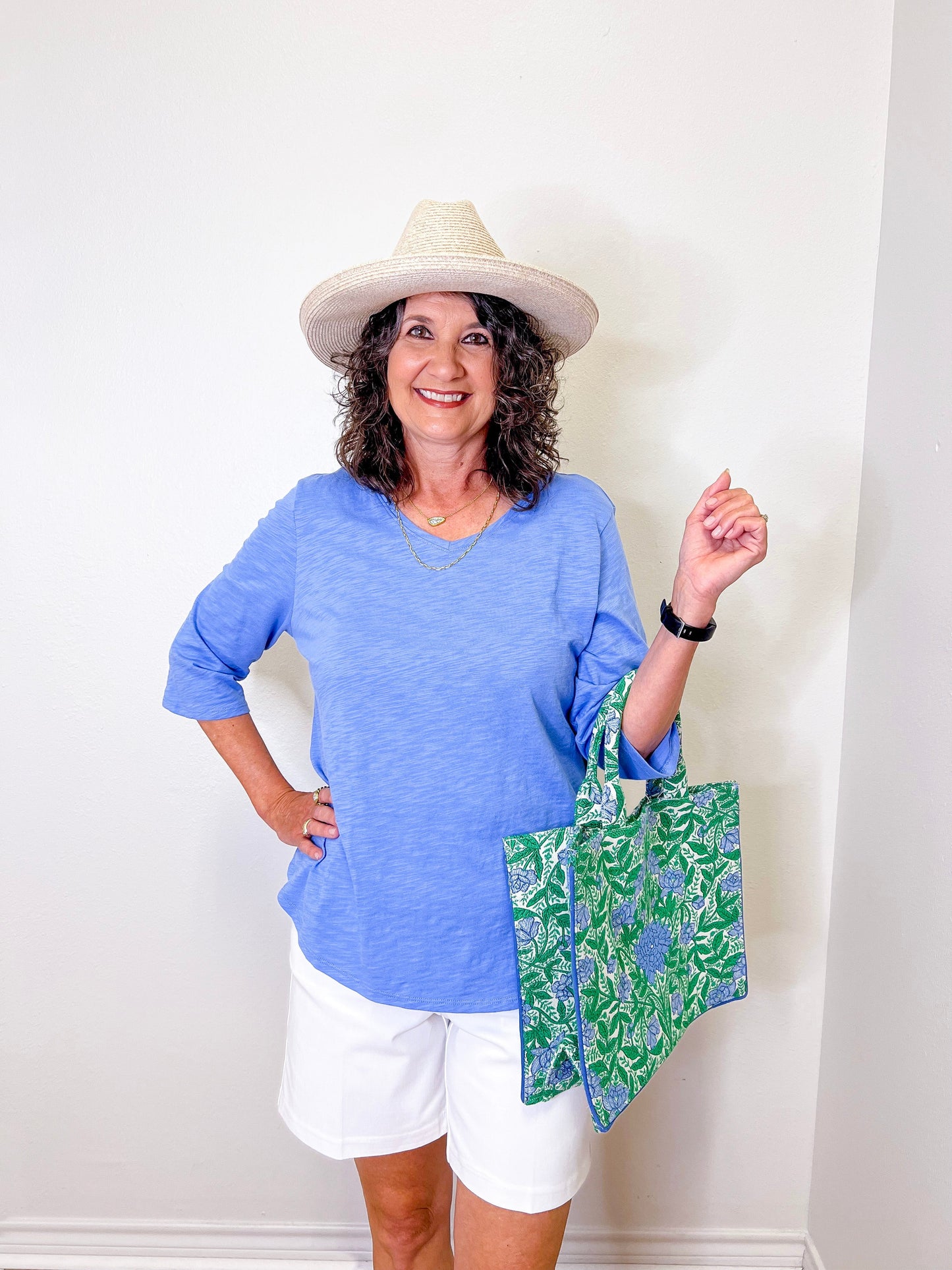 PERUVIAN COTTON ELBOW SLEEVE TEE