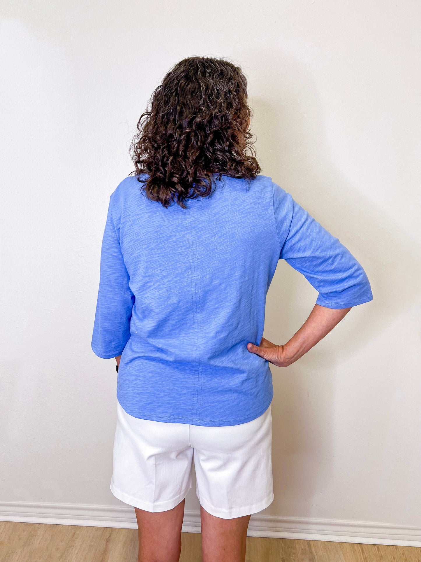 PERUVIAN COTTON ELBOW SLEEVE TEE