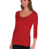 Seamless 3/4 Sleeve Solid Tee