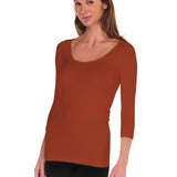 Seamless 3/4 Sleeve Solid Tee