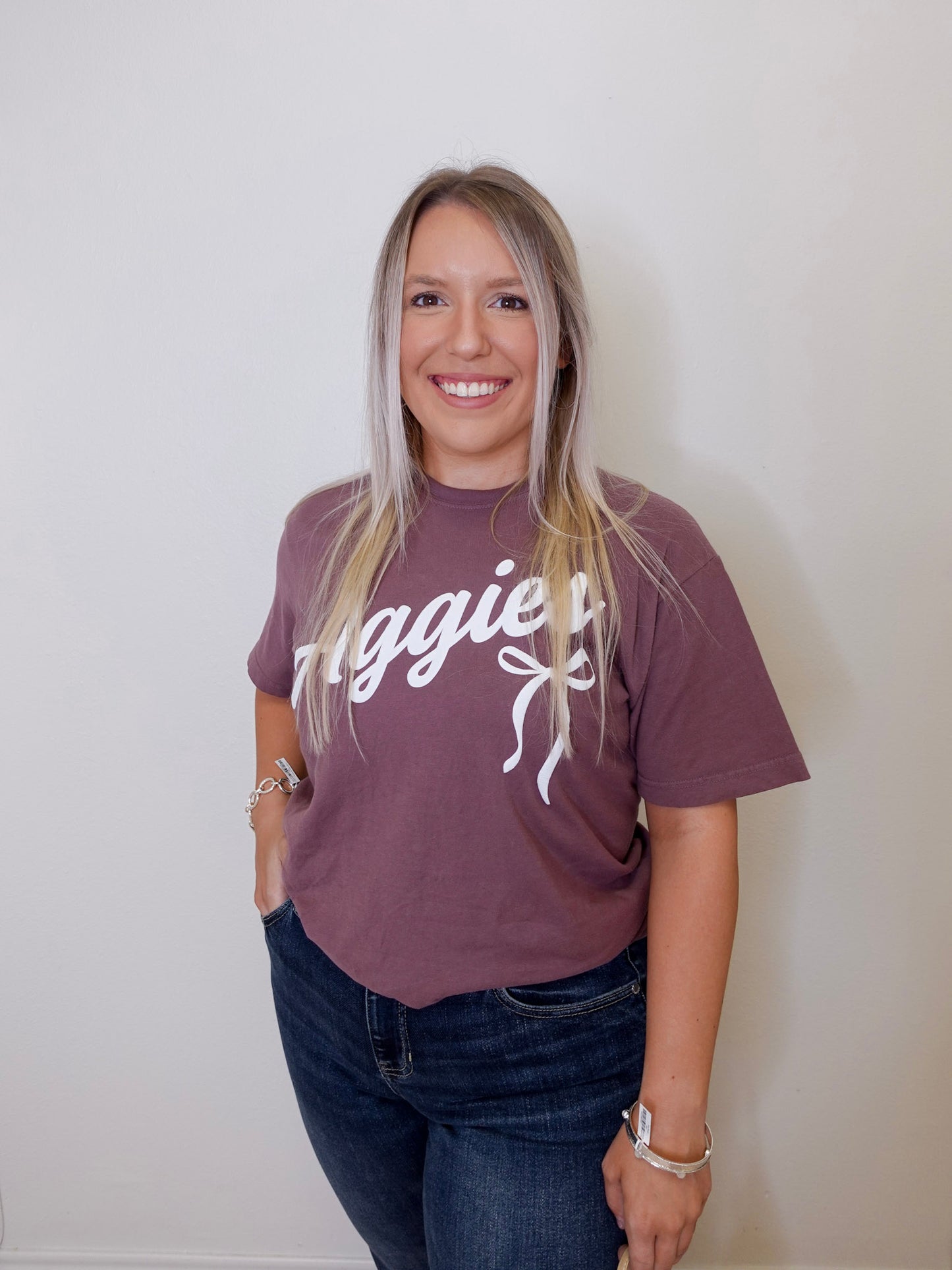 Script & Bows Aggie Tee