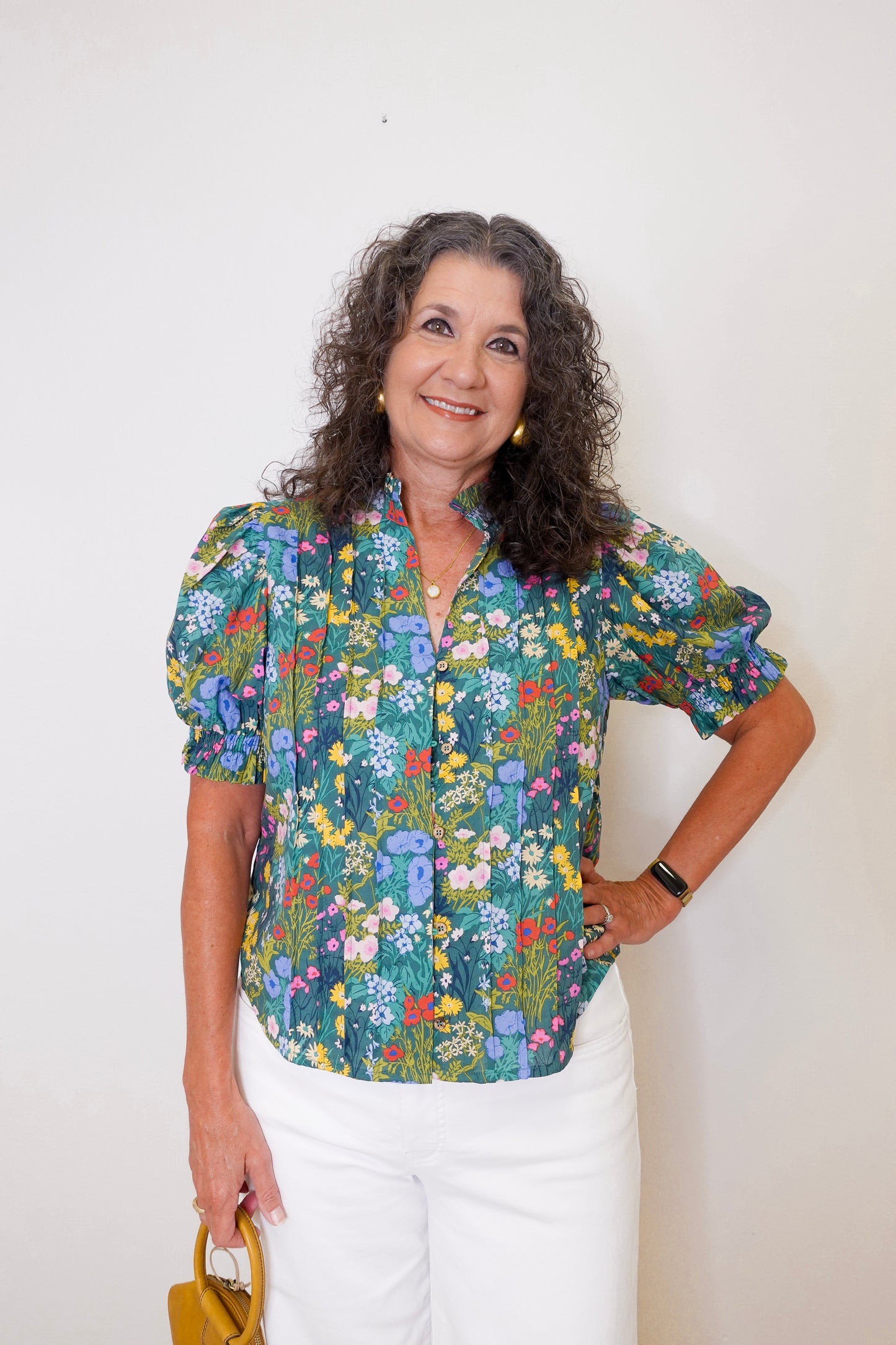 S/S Floral Print Blouse