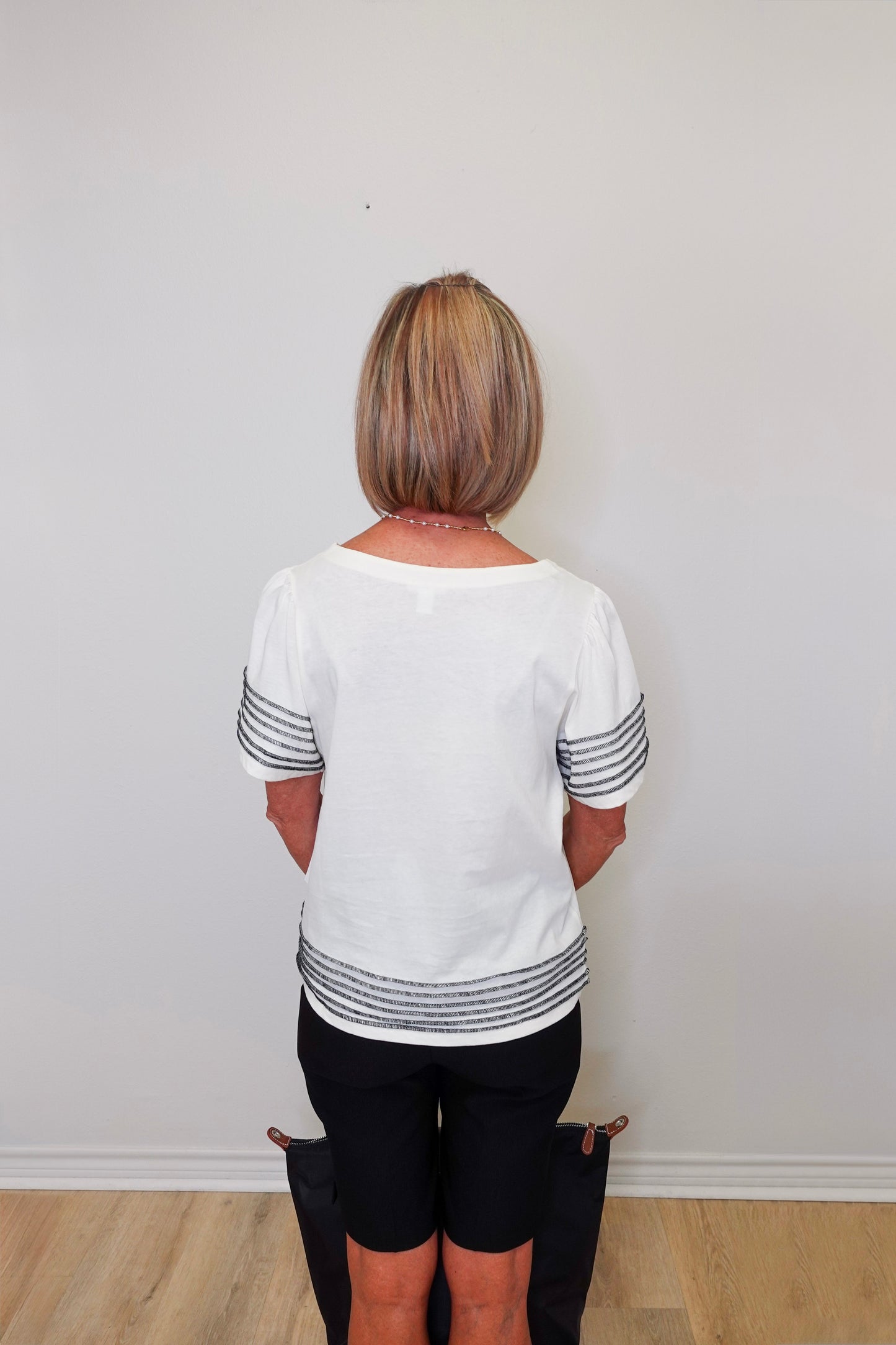 Boatneck Top W/ Contrast