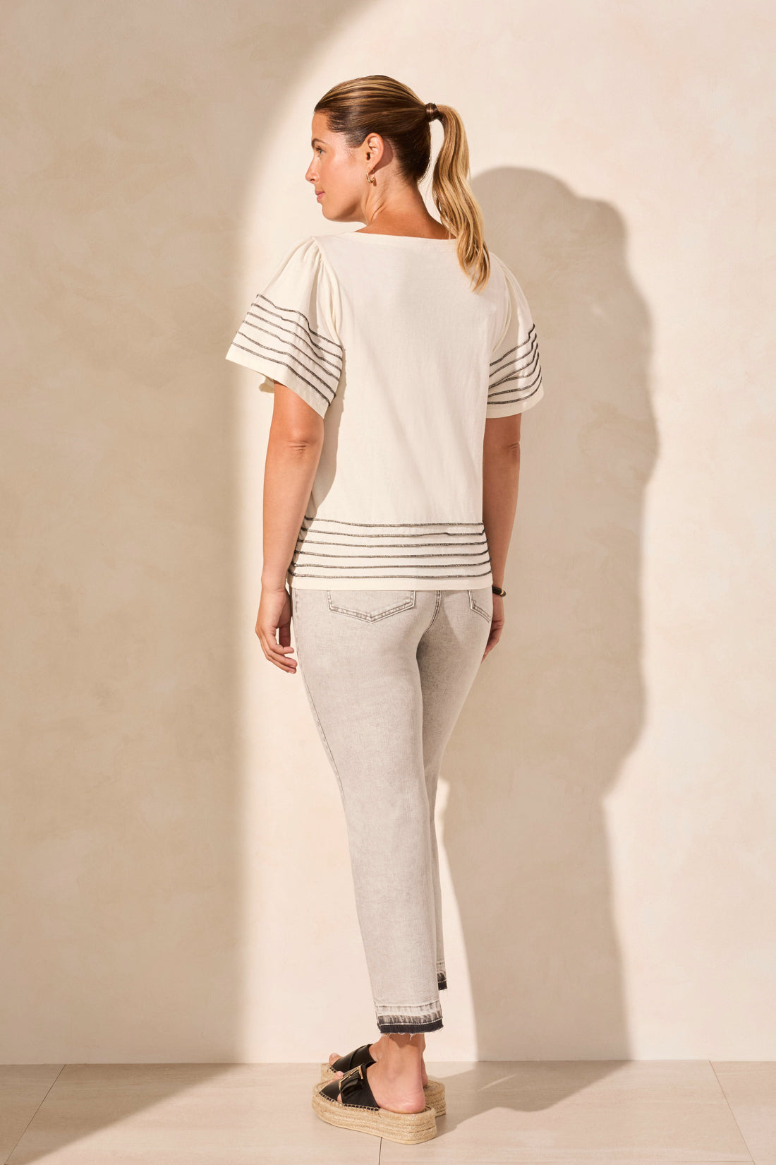 Boatneck Top W/ Contrast
