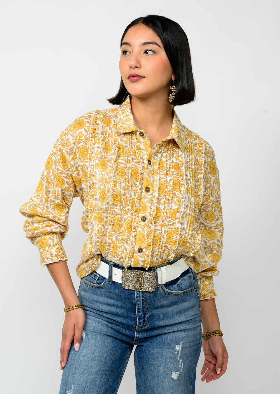 Tuxedo Gauze Top