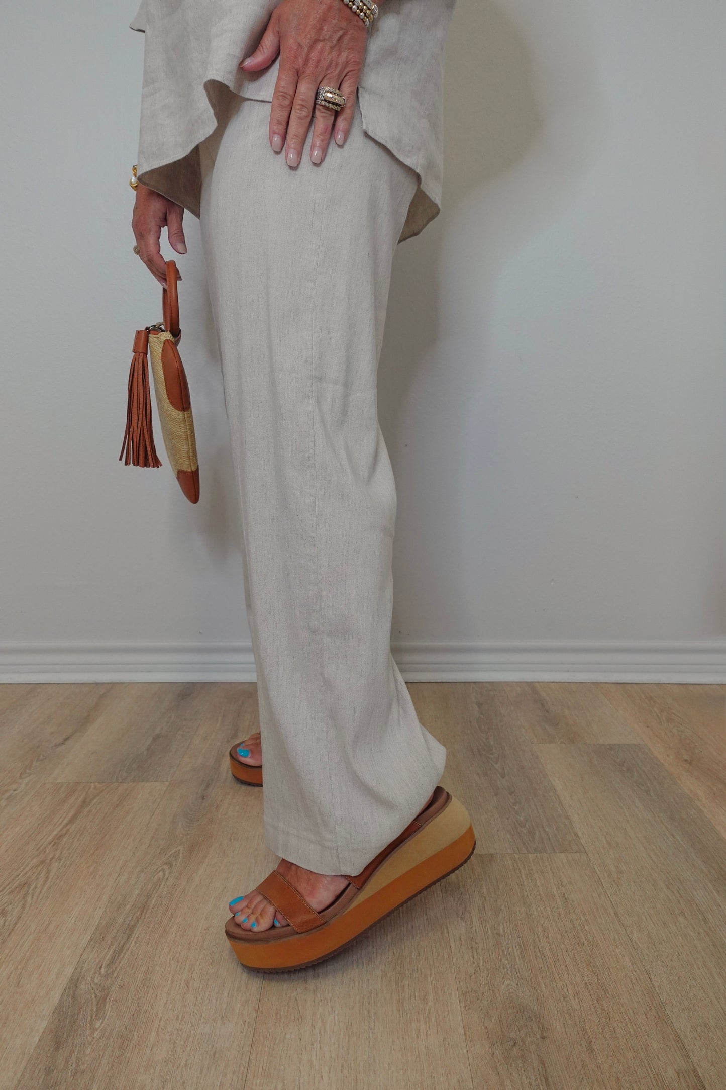 Stella Linen Flare Leg Pant