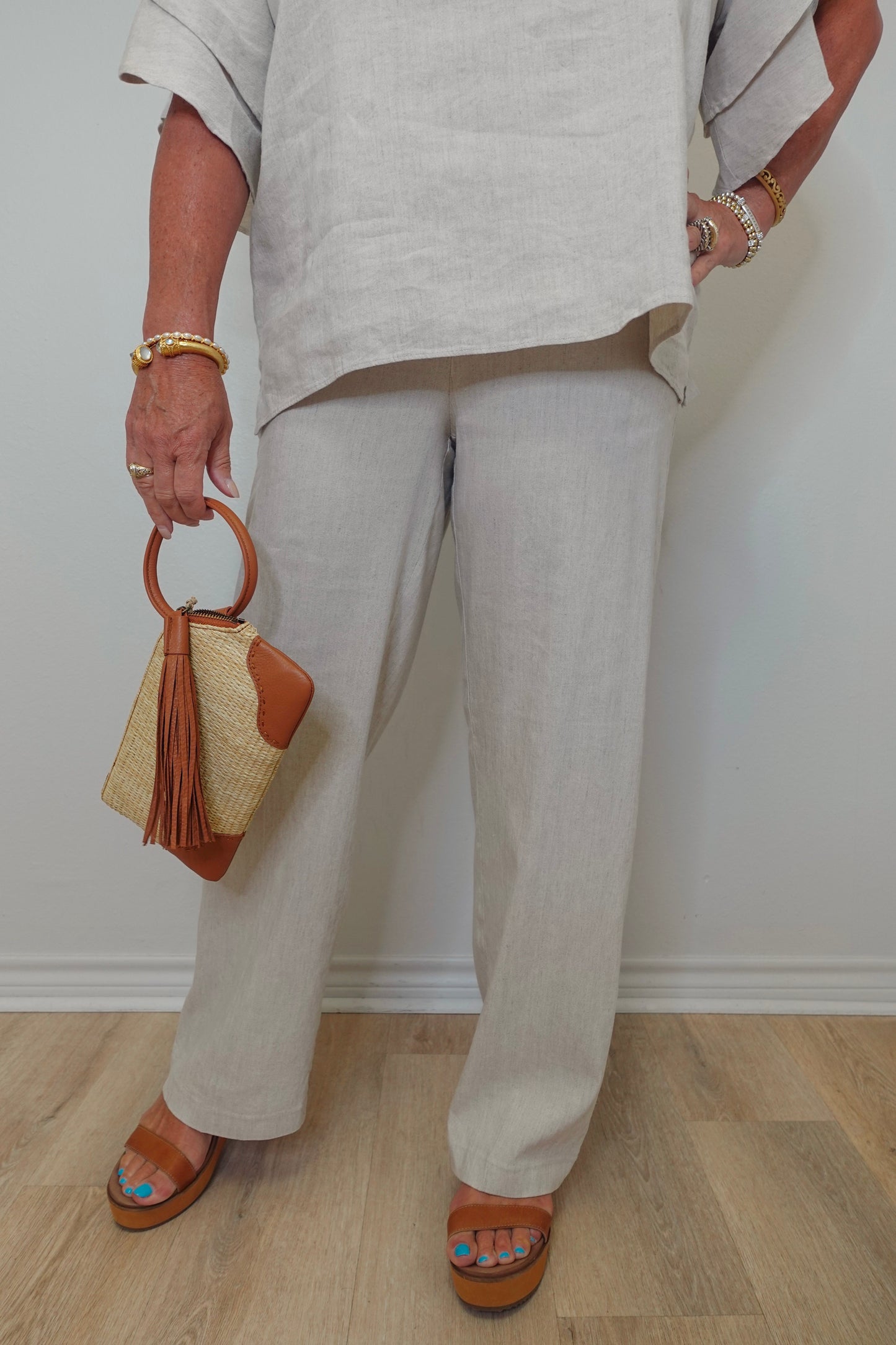 Stella Linen Flare Leg Pant