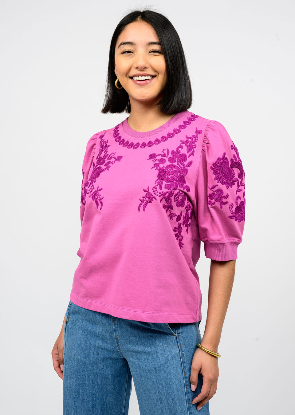 Trails Of Flowers Knit Top
