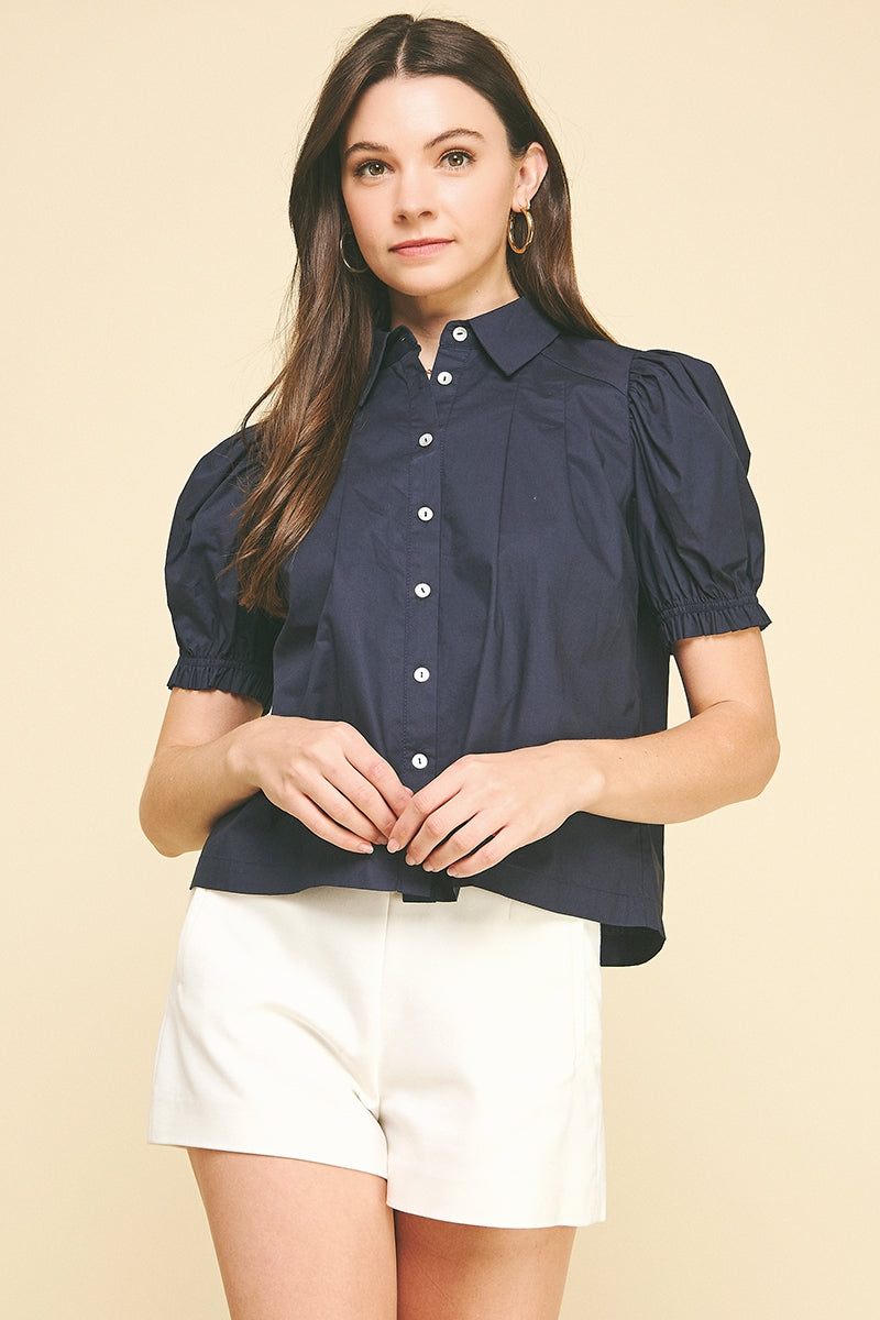 Cotton Puff Sleeve Blouse