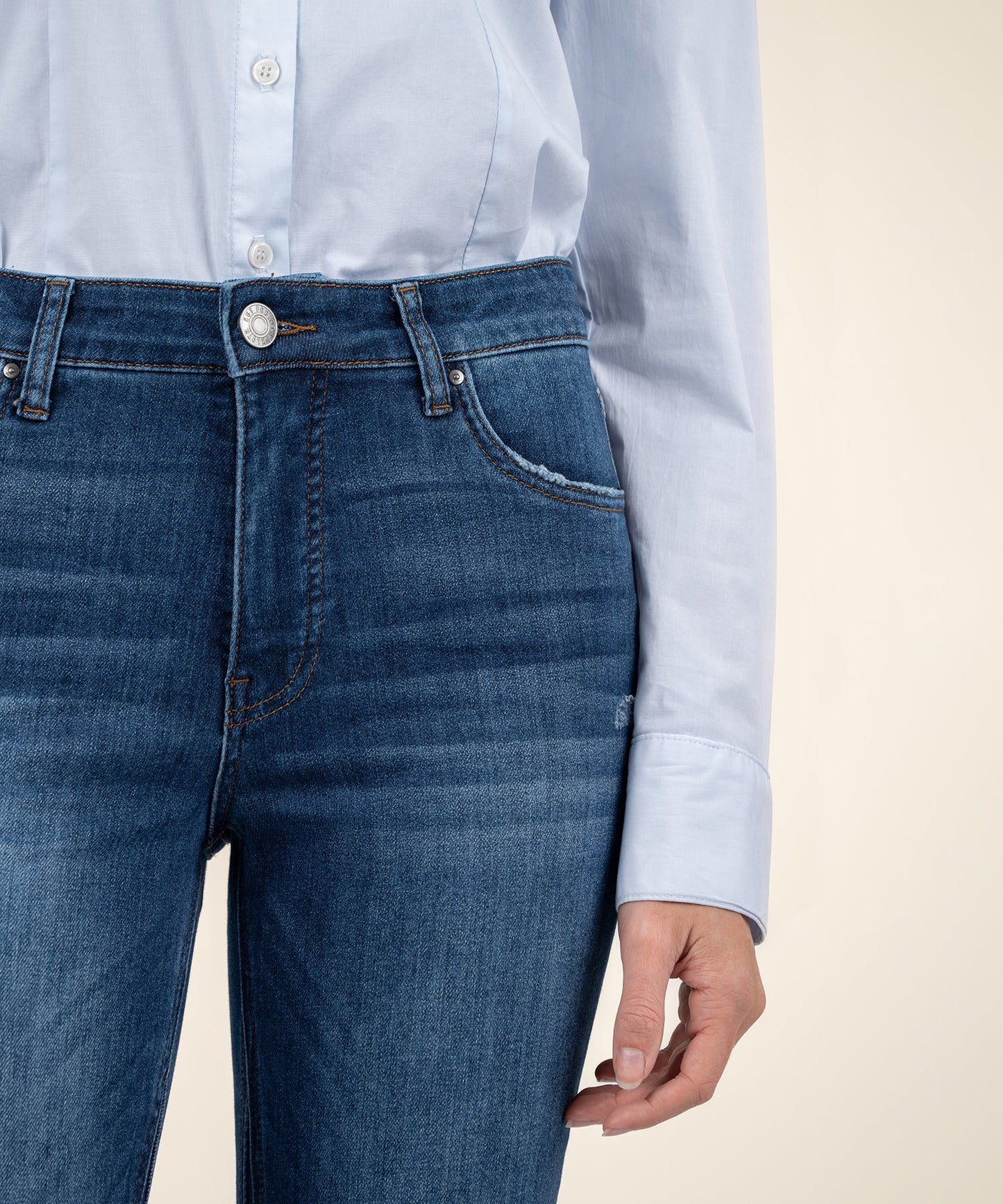 Kelsey High Rise Fab Ab Ankle Flare Jean