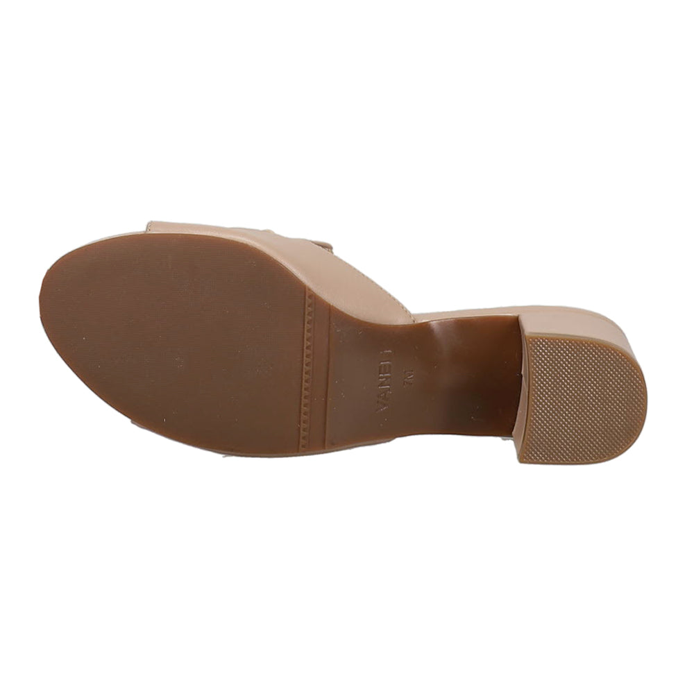 Brown sole of a shoe on a white background