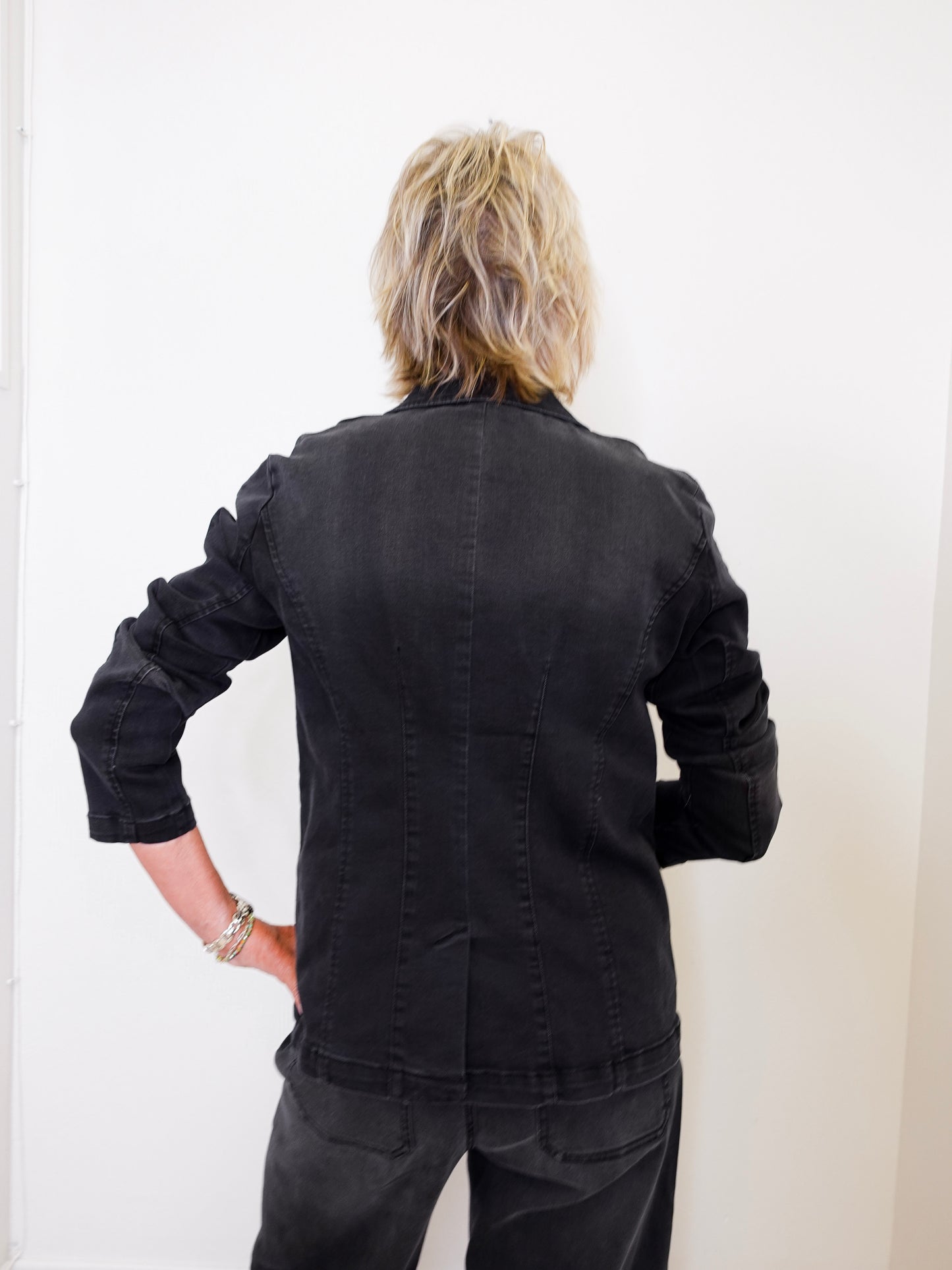 Luxe Denim Woven Jacket