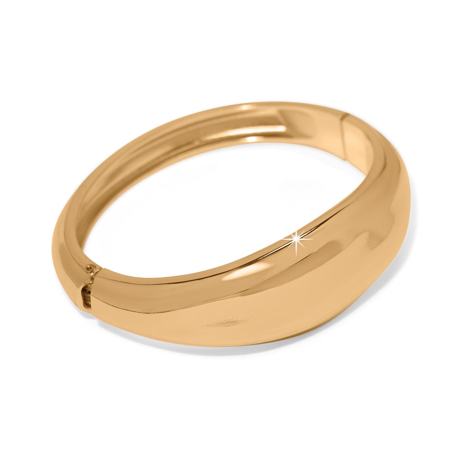 Gold bracelet on a white background