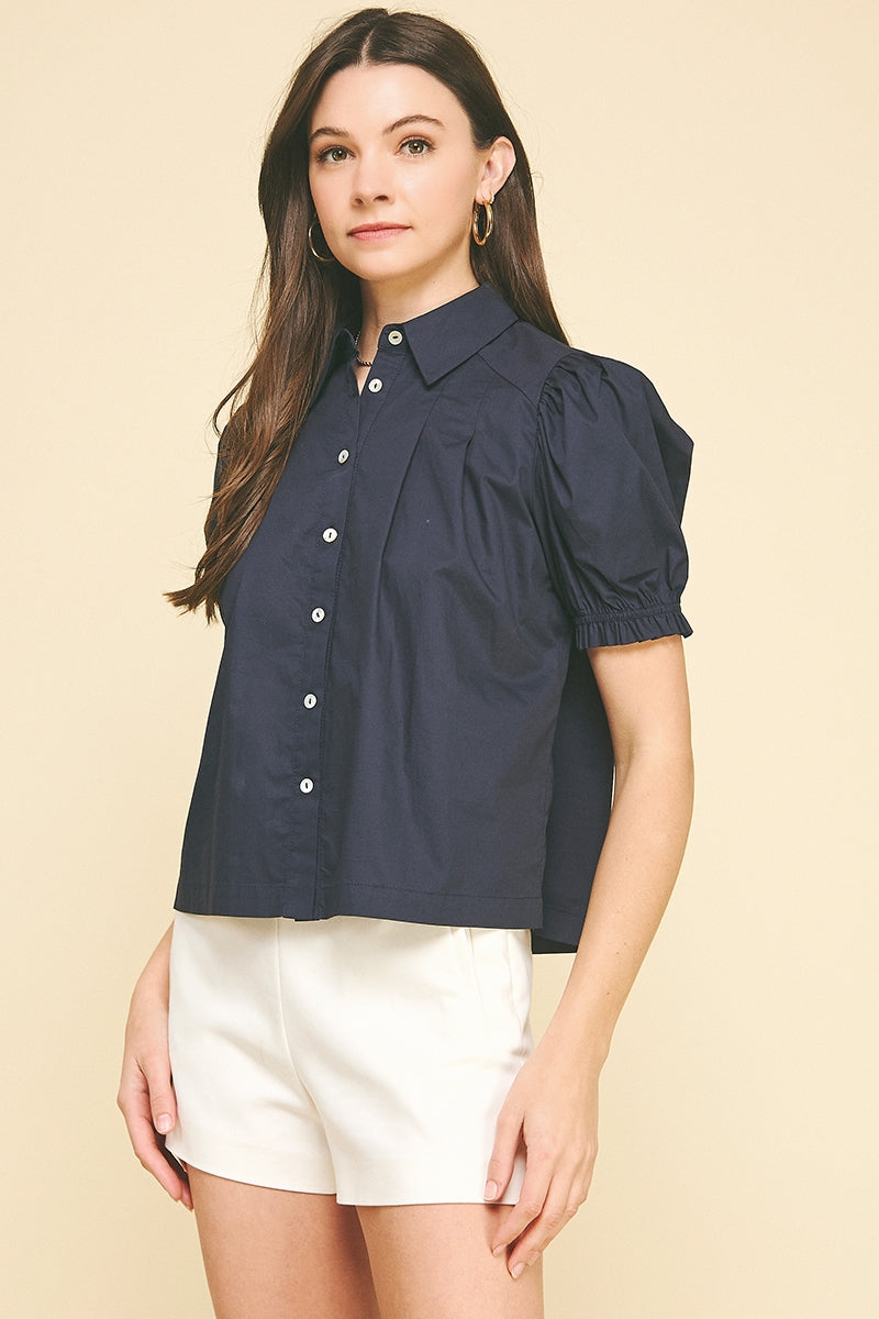 Cotton Puff Sleeve Blouse