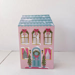 Decorative box with a festive design on a white background