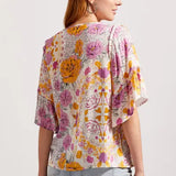 BLOUSE W/ FRILL SLEEVE - TresChicTexas