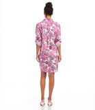 PRETTY IN PINK FLORAL SHIRTDRESS