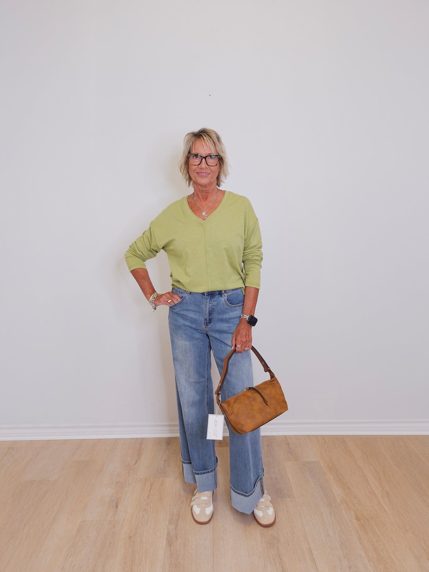 Brooke Palazzo Jeans W/ Cuff