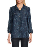 PRINTED BUTTON FRONT TOP