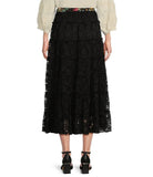 LACE TIERED SKIRT W/ BELT