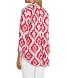 BUTTON FRONT TUNIC W/ ROLL TAB SLEEVES