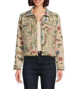 MIX JACQUARD BUTTON JACKET