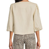 Short Jacket W/ Bubble Sleeves & Front Bow Details