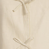 Short Jacket W/ Bubble Sleeves & Front Bow Details