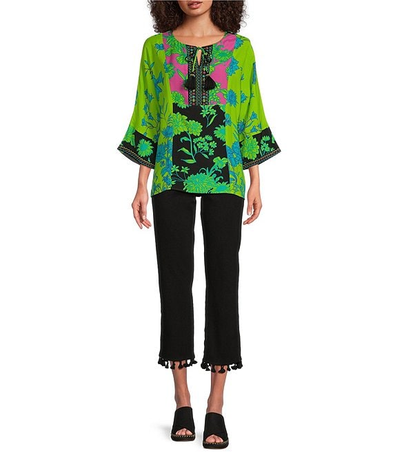 V-nck Tassel Tie Tunic