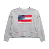 American Flag Relaxed Sweatshirt - TresChicTexas