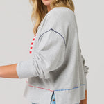 American Flag Relaxed Sweatshirt - TresChicTexas