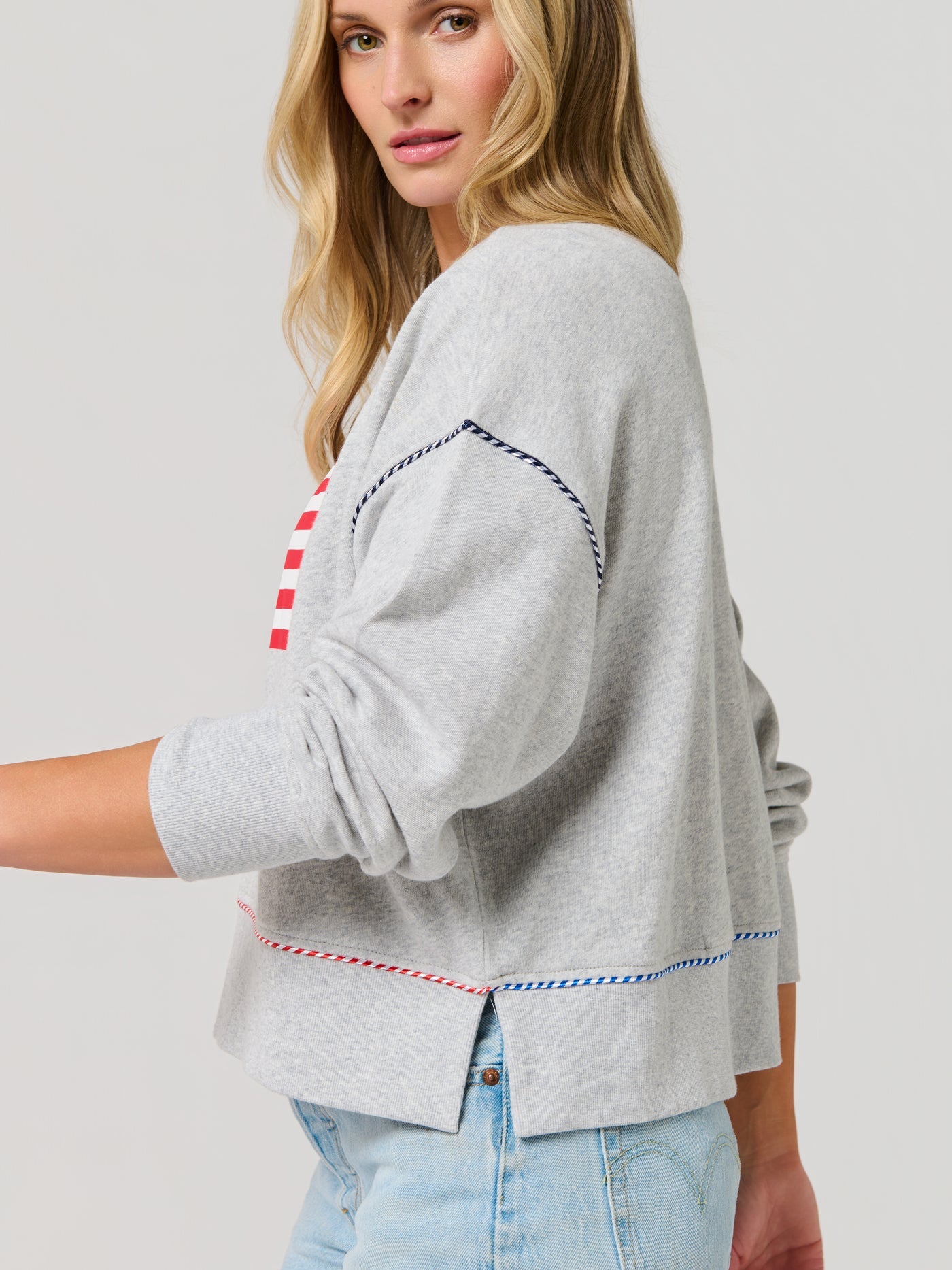 American Flag Relaxed Sweatshirt - TresChicTexas