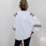 Texas A&M Gingham Words Jersey Sweatshirt - TresChicTexas