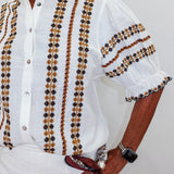 Rows Of Embroidery Top