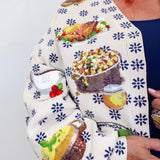Thanksgiving Meal Button Up Cardigan