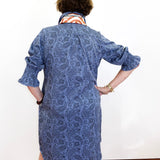Smocked Sleeve Button Down Dress