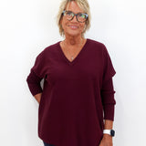 Oversized V-Neck Pullover