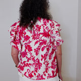 Floral Ruffled Sleeve Blouse