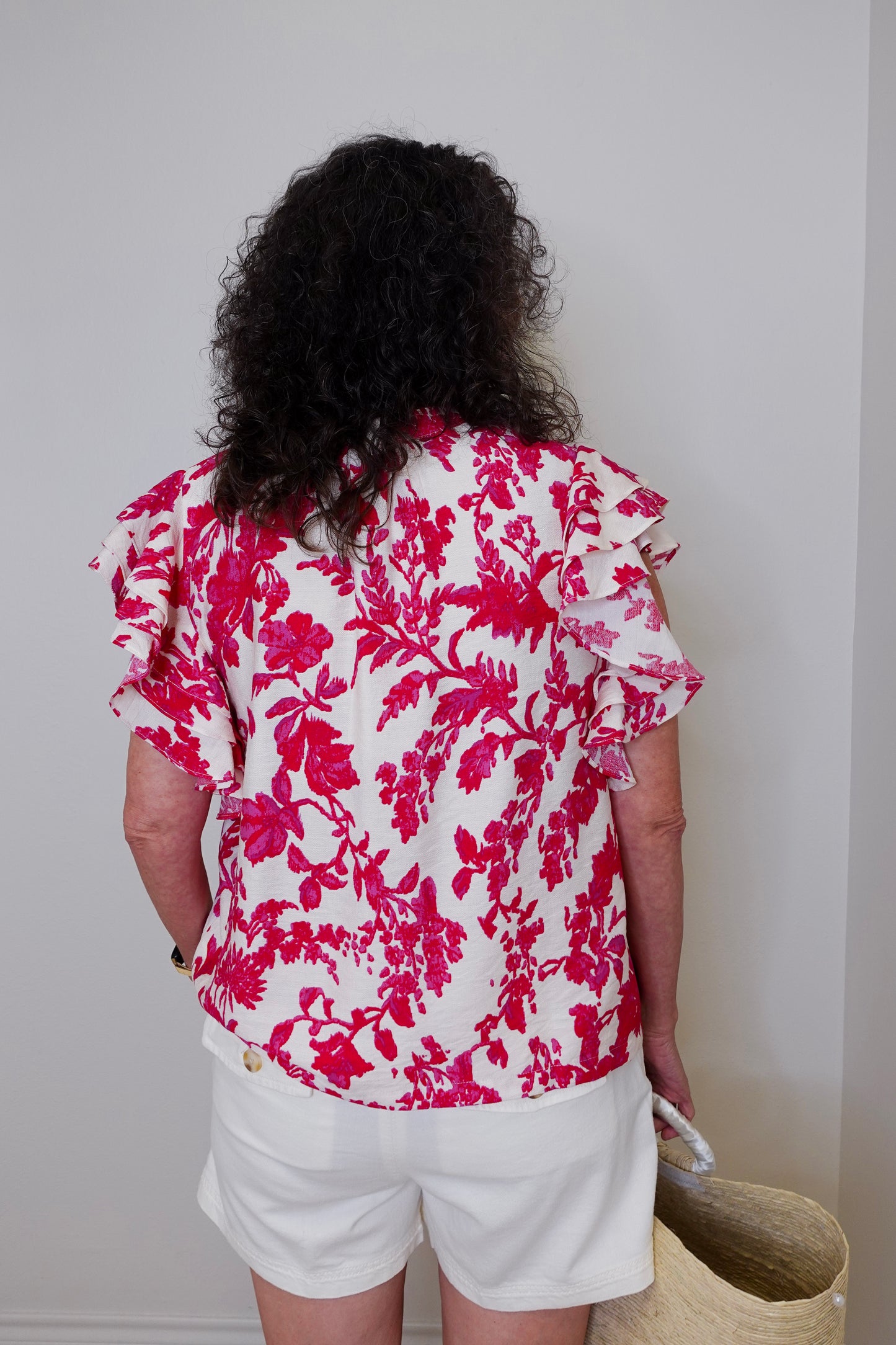 Floral Ruffled Sleeve Blouse