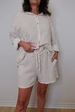 Seersucker Drawstring Shorts