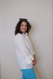 3/4 Sleeve Ribbon Trimmed Shirt